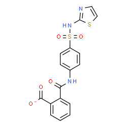 ChemSpider 2D Image | 2-{[4-(1,3-Thiazol-2-ylsulfamoyl)phenyl]carbamoyl}benzoate | C17H12N3O5S2