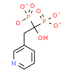 ChemSpider 2D Image | [1-Hydroxy-2-(3-pyridinyl)-1,1-ethanediyl]bis(phosphonate) | C7H7NO7P2
