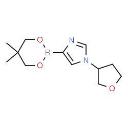 ChemSpider 2D Image | 4-(5,5-Dimethyl-1,3,2-dioxaborinan-2-yl)-1-(tetrahydro-3-furanyl)-1H-imidazole | C12H19BN2O3