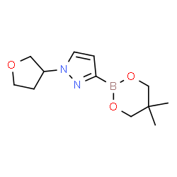 ChemSpider 2D Image | 3-(5,5-Dimethyl-1,3,2-dioxaborinan-2-yl)-1-(tetrahydro-3-furanyl)-1H-pyrazole | C12H19BN2O3