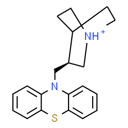 ChemSpider 2D Image | (3R)-3-(10H-Phenothiazin-10-ylmethyl)-1-azoniabicyclo[2.2.2]octane | C20H23N2S