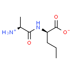 ChemSpider 2D Image | (2R)-2-{[(2S)-2-Ammoniopropanoyl]amino}pentanoate | C8H16N2O3