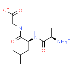 ChemSpider 2D Image | ({N-[(2R)-2-Ammoniopropanoyl]-L-leucyl}amino)acetate | C11H21N3O4