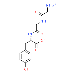 ChemSpider 2D Image | (2S)-2-{[N-(Ammonioacetyl)glycyl]amino}-3-(4-hydroxyphenyl)propanoate | C13H17N3O5