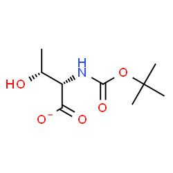 ChemSpider 2D Image | (2S,3R)-3-Hydroxy-2-({[(2-methyl-2-propanyl)oxy]carbonyl}amino)butanoate | C9H16NO5
