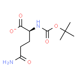 ChemSpider 2D Image | (2S)-5-Amino-2-({[(2-methyl-2-propanyl)oxy]carbonyl}amino)-5-oxopentanoate | C10H17N2O5