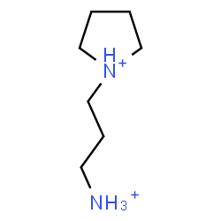 ChemSpider 2D Image | 1-(3-Ammoniopropyl)pyrrolidinium | C7H18N2