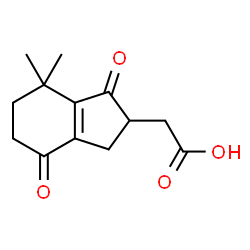 ChemSpider 2D Image | (7,7-Dimethyl-1,4-dioxo-2,3,4,5,6,7-hexahydro-1H-inden-2-yl)acetic acid | C13H16O4