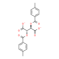 ChemSpider 2D Image | (2R,3S)-2,3-Bis[(4-methylbenzoyl)oxy]succinate | C20H16O8