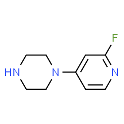 ChemSpider 2D Image | 1-(2-Fluoro-4-pyridinyl)piperazine | C9H12FN3