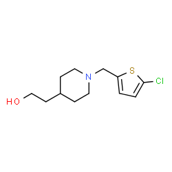 ChemSpider 2D Image | 2-{1-[(5-Chloro-2-thienyl)methyl]-4-piperidinyl}ethanol | C12H18ClNOS