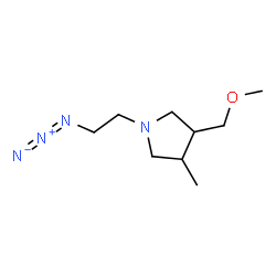 ChemSpider 2D Image | 1-(2-Azidoethyl)-3-(methoxymethyl)-4-methylpyrrolidine | C9H18N4O