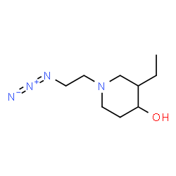 ChemSpider 2D Image | 1-(2-Azidoethyl)-3-ethyl-4-piperidinol | C9H18N4O