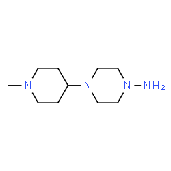 ChemSpider 2D Image | 4-(1-Methyl-4-piperidinyl)-1-piperazinamine | C10H22N4
