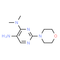 ChemSpider 2D Image | N~4~,N~4~-Dimethyl-2-(4-morpholinyl)-4,5-pyrimidinediamine | C10H17N5O