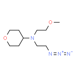 ChemSpider 2D Image | N-(2-Azidoethyl)-N-(2-methoxyethyl)tetrahydro-2H-pyran-4-amine | C10H20N4O2