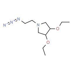 ChemSpider 2D Image | 1-(2-Azidoethyl)-3,4-diethoxypyrrolidine | C10H20N4O2