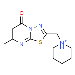 ChemSpider 2D Image | 1-[(7-Methyl-5-oxo-5H-[1,3,4]thiadiazolo[3,2-a]pyrimidin-2-yl)methyl]piperidinium | C12H17N4OS