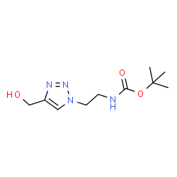 ChemSpider 2D Image | 2-Methyl-2-propanyl {2-[4-(hydroxymethyl)-1H-1,2,3-triazol-1-yl]ethyl}carbamate | C10H18N4O3