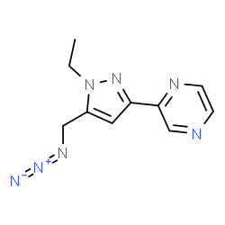 ChemSpider 2D Image | 2-[5-(Azidomethyl)-1-ethyl-1H-pyrazol-3-yl]pyrazine | C10H11N7