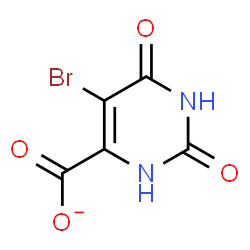ChemSpider 2D Image | 5-Bromo-2,6-dioxo-1,2,3,6-tetrahydro-4-pyrimidinecarboxylate | C5H2BrN2O4