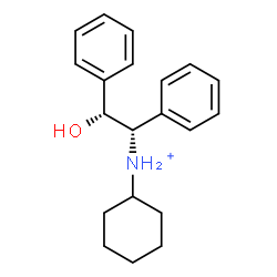ChemSpider 2D Image | N-[(1S,2R)-2-Hydroxy-1,2-diphenylethyl]cyclohexanaminium | C20H26NO