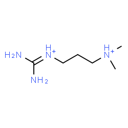 ChemSpider 2D Image | (Diaminomethylene)[3-(dimethylammonio)propyl]ammonium | C6H18N4