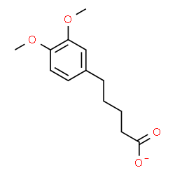 ChemSpider 2D Image | 5-(3,4-Dimethoxyphenyl)pentanoate | C13H17O4