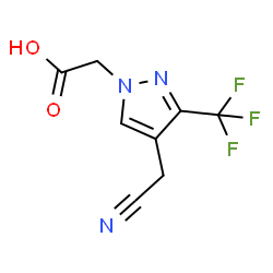 ChemSpider 2D Image | [4-(Cyanomethyl)-3-(trifluoromethyl)-1H-pyrazol-1-yl]acetic acid | C8H6F3N3O2