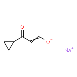 ChemSpider 2D Image | Sodium 3-cyclopropyl-3-oxo-1-propen-1-olate | C6H7NaO2