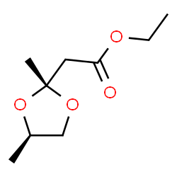 ChemSpider 2D Image | Ethyl [(2R,4R)-2,4-dimethyl-1,3-dioxolan-2-yl]acetate | C9H16O4