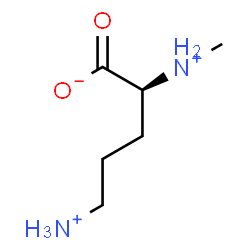 ChemSpider 2D Image | (2S)-5-Ammonio-2-(methylammonio)pentanoate | C6H15N2O2