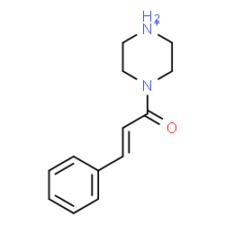 ChemSpider 2D Image | 4-[(2E)-3-Phenyl-2-propenoyl]piperazin-1-ium | C13H17N2O