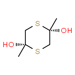 ChemSpider 2D Image | (2S,5S)-2,5-Dimethyl-1,4-dithiane-2,5-diol | C6H12O2S2