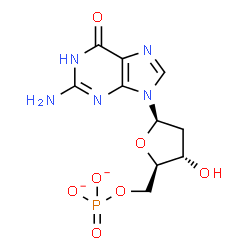 ChemSpider 2D Image | 2'-Deoxyguanosine 5'-phosphate | C10H12N5O7P