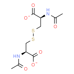 ChemSpider 2D Image | (2R,2'R)-3,3'-Disulfanediylbis(2-acetamidopropanoate) | C10H14N2O6S2
