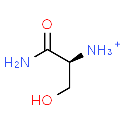 ChemSpider 2D Image | (2S)-1-Amino-3-hydroxy-1-oxo-2-propanaminium | C3H9N2O2