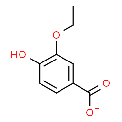 ChemSpider 2D Image | 3-Ethoxy-4-hydroxybenzoate | C9H9O4