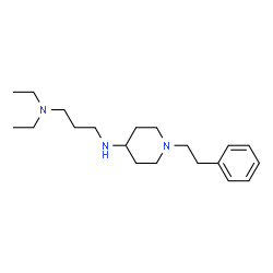 ChemSpider 2D Image | N,N-Diethyl-N'-[1-(2-phenylethyl)-4-piperidinyl]-1,3-propanediamine | C20H35N3