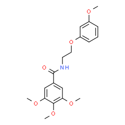 ChemSpider 2D Image | 3,4,5-Trimethoxy-N-[2-(3-methoxyphenoxy)ethyl]benzamide | C19H23NO6