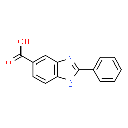 ChemSpider 2D Image | 2-Phenyl-1H-benzimidazole-5-carboxylic acid | C14H10N2O2
