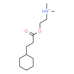 ChemSpider 2D Image | 2-[(3-Cyclohexylpropanoyl)oxy]-N,N-dimethylethanaminium | C13H26NO2