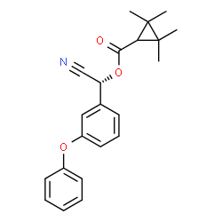 ChemSpider 2D Image | (R)-Cyano(3-phenoxyphenyl)methyl 2,2,3,3-tetramethylcyclopropanecarboxylate | C22H23NO3
