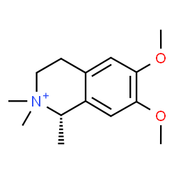ChemSpider 2D Image | (1S)-6,7-Dimethoxy-1,2,2-trimethyl-1,2,3,4-tetrahydroisoquinolinium | C14H22NO2