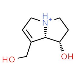ChemSpider 2D Image | (1S,7aS)-1-Hydroxy-7-(hydroxymethyl)-2,3,5,7a-tetrahydro-1H-pyrrolizinium | C8H14NO2
