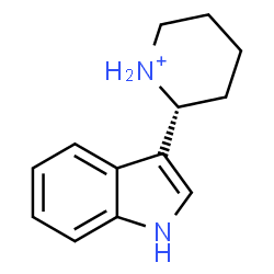 ChemSpider 2D Image | (2R)-2-(1H-Indol-3-yl)piperidinium | C13H17N2