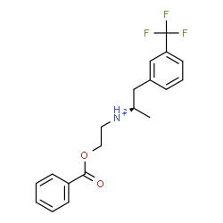 ChemSpider 2D Image | (2R)-N-[2-(Benzoyloxy)ethyl]-1-[3-(trifluoromethyl)phenyl]-2-propanaminium | C19H21F3NO2