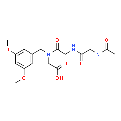ChemSpider 2D Image | N-Acetylglycylglycyl-N-(3,5-dimethoxybenzyl)glycine | C17H23N3O7