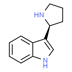 ChemSpider 2D Image | 3-[(2S)-2-Pyrrolidinyl]-1H-indole | C12H14N2
