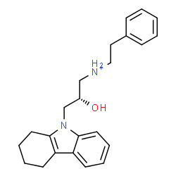 ChemSpider 2D Image | (2S)-2-Hydroxy-N-(2-phenylethyl)-3-(1,2,3,4-tetrahydro-9H-carbazol-9-yl)-1-propanaminium | C23H29N2O